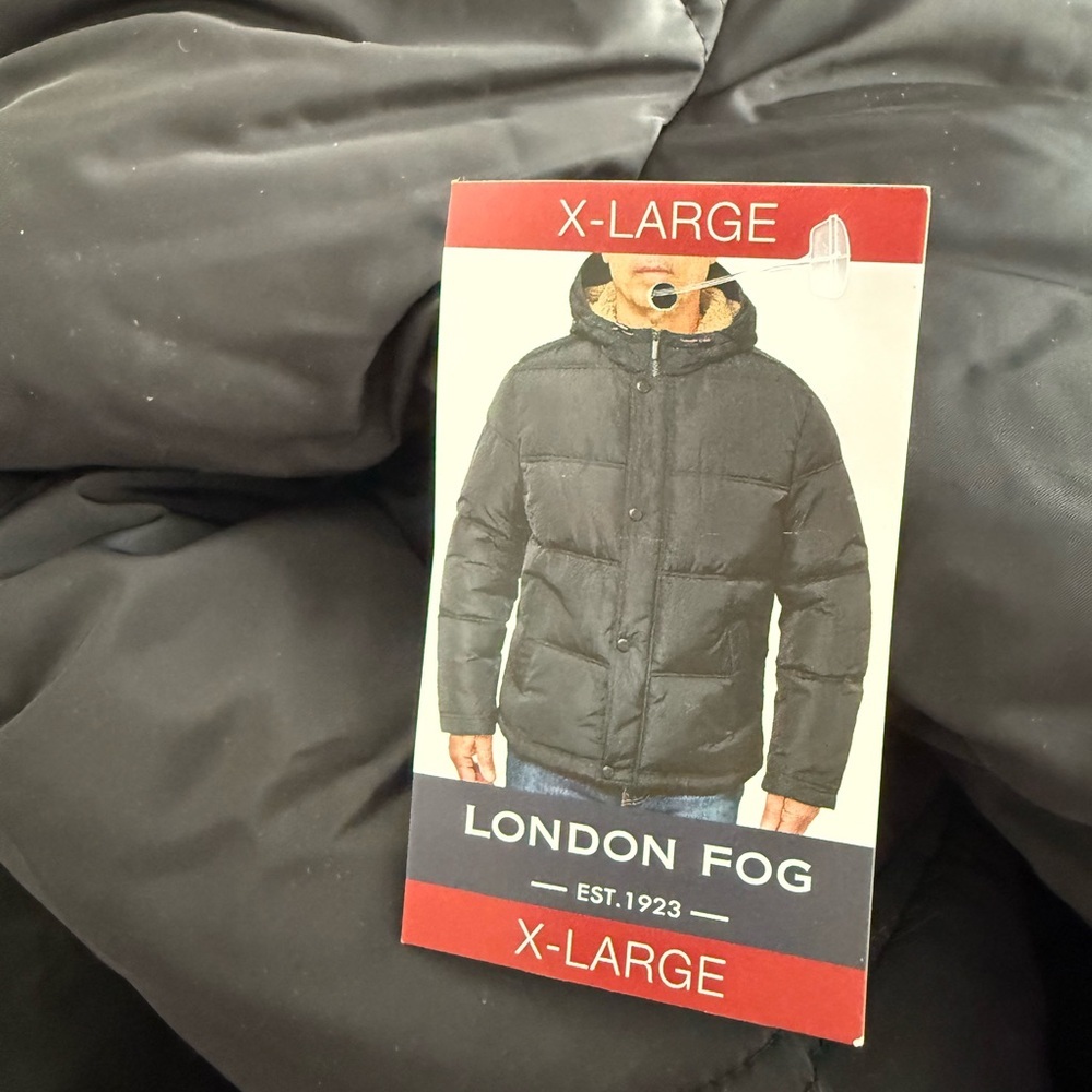 London Fog Black Winter Parka Coat NWT Size XL - Picture 9 of 11
